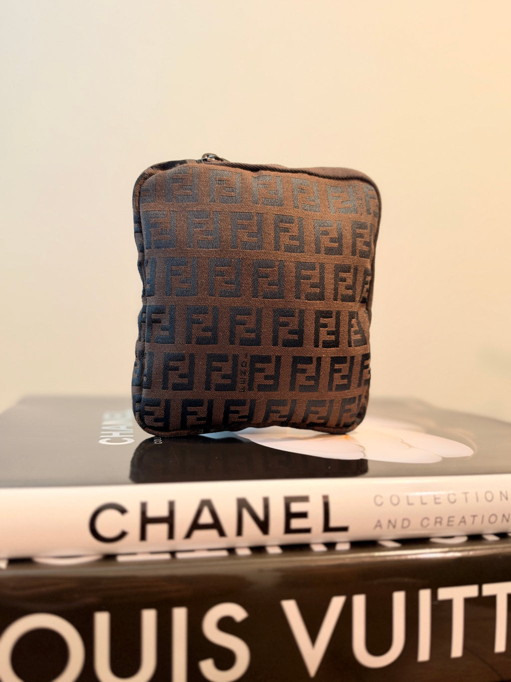 vintage Fendi Zucca Canvas Mini Pouch