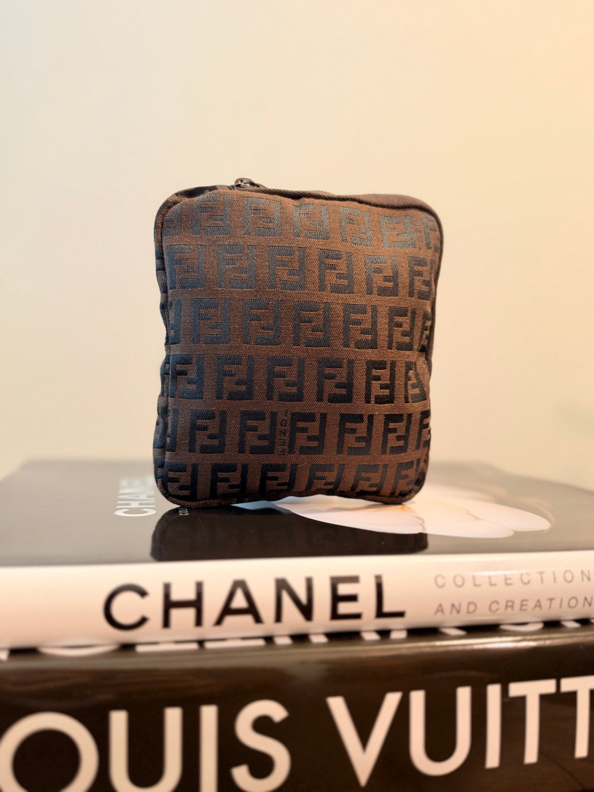vintage Fendi Zucca Canvas Mini Pouch