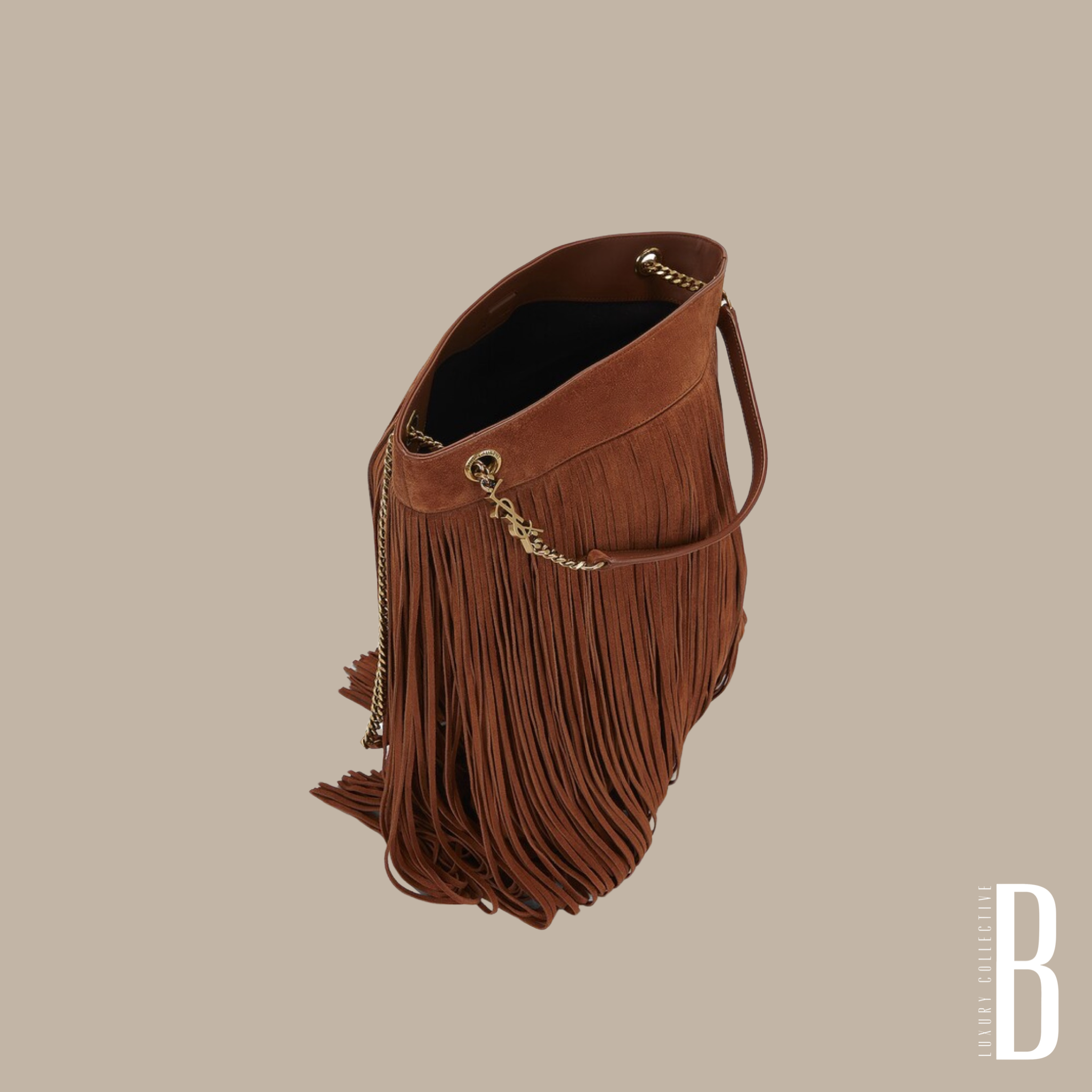 SAINT LAURENT 
Large Grace Hobo Bag In Brown