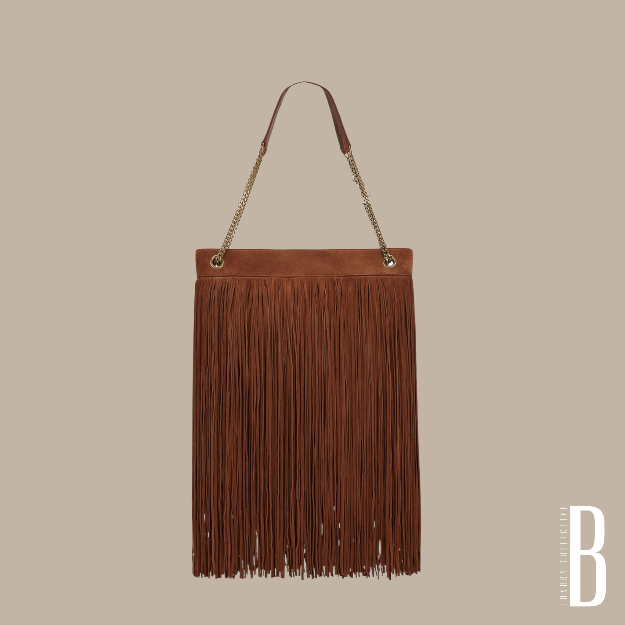 SAINT LAURENT 
Large Grace Hobo Bag In Brown