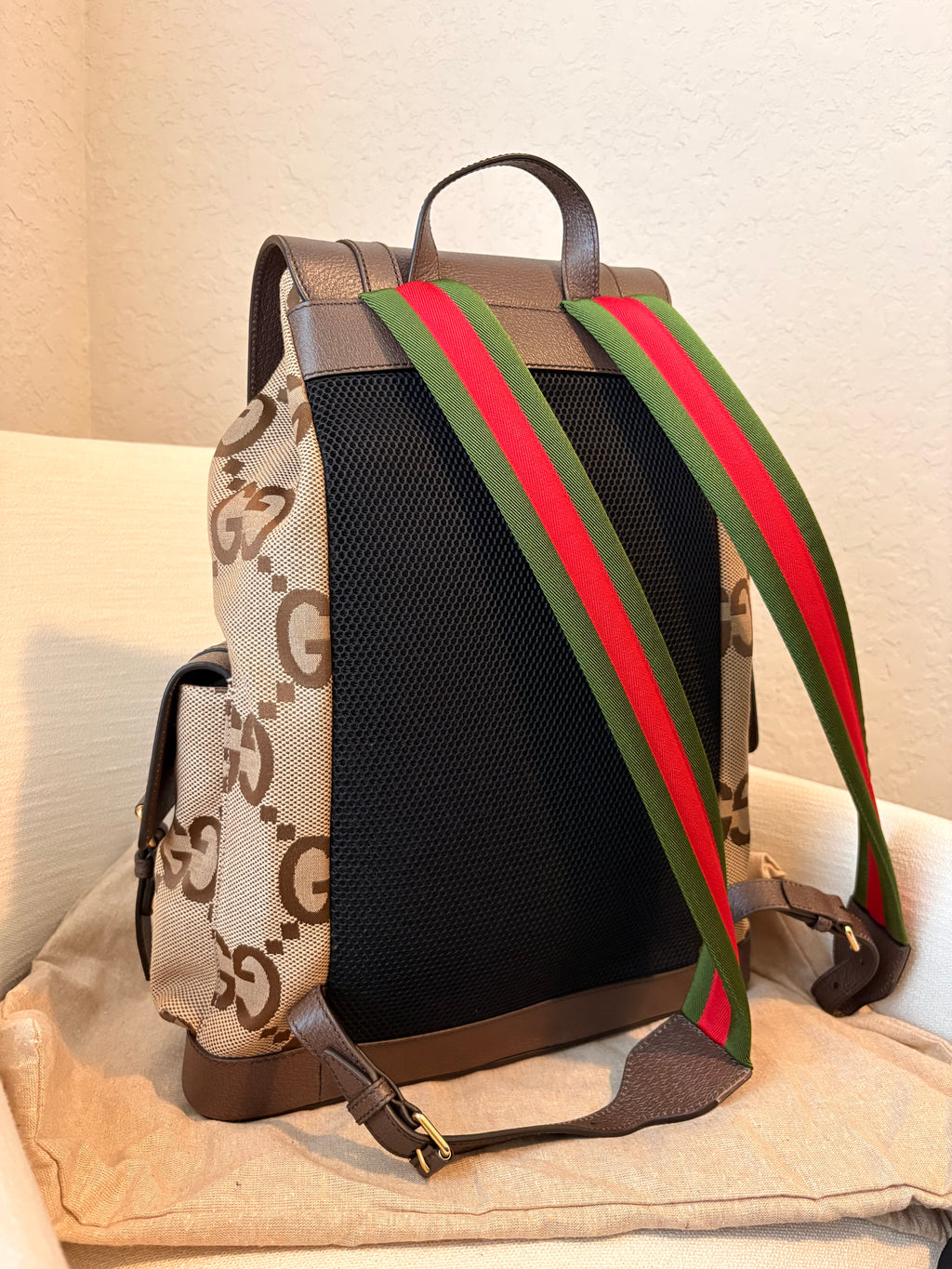 Gucci Monogram Jumbo GG canvas Backpack