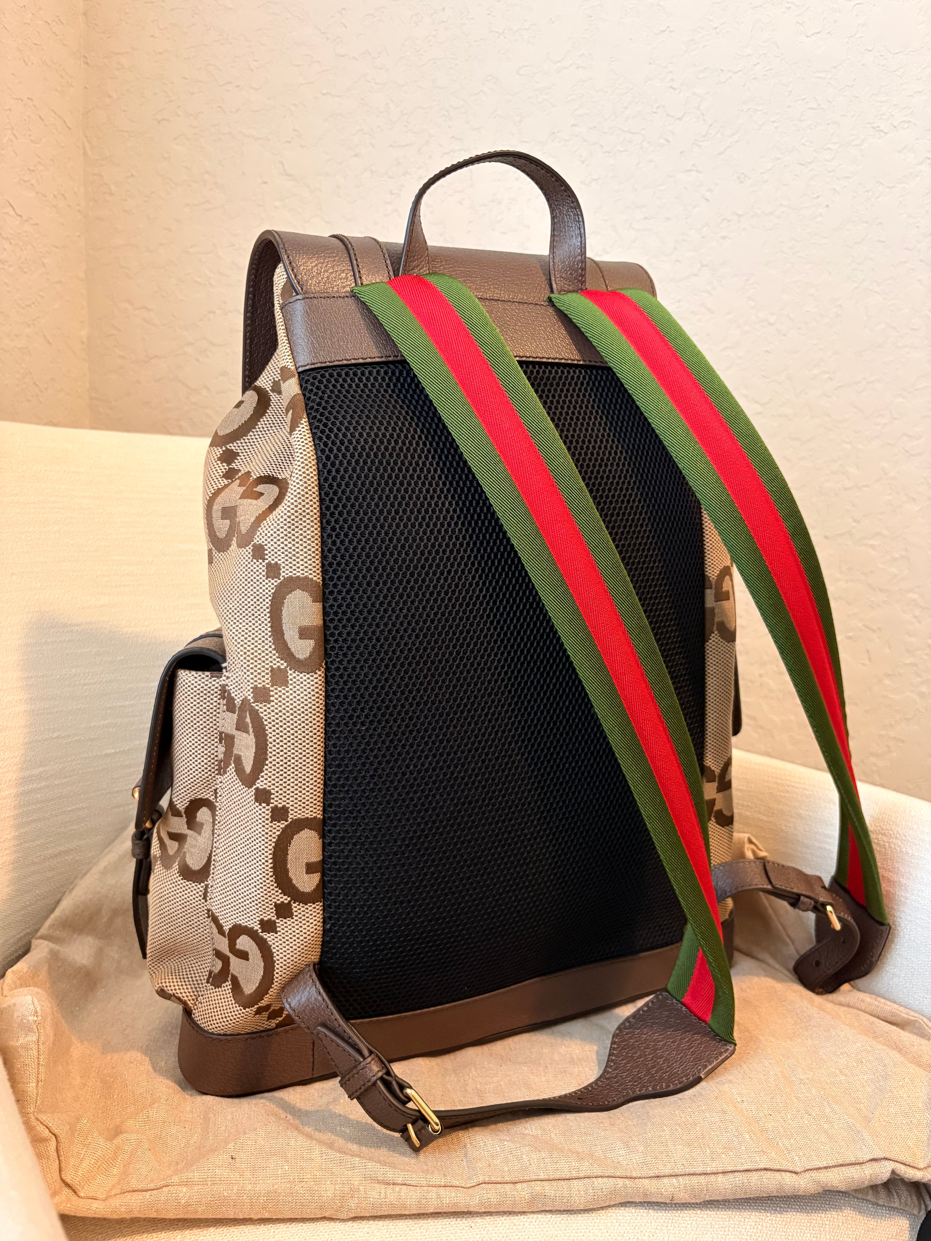 Gucci Monogram Jumbo GG canvas Backpack