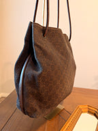 Vintage Gucci GG Brown Denim Shoulder