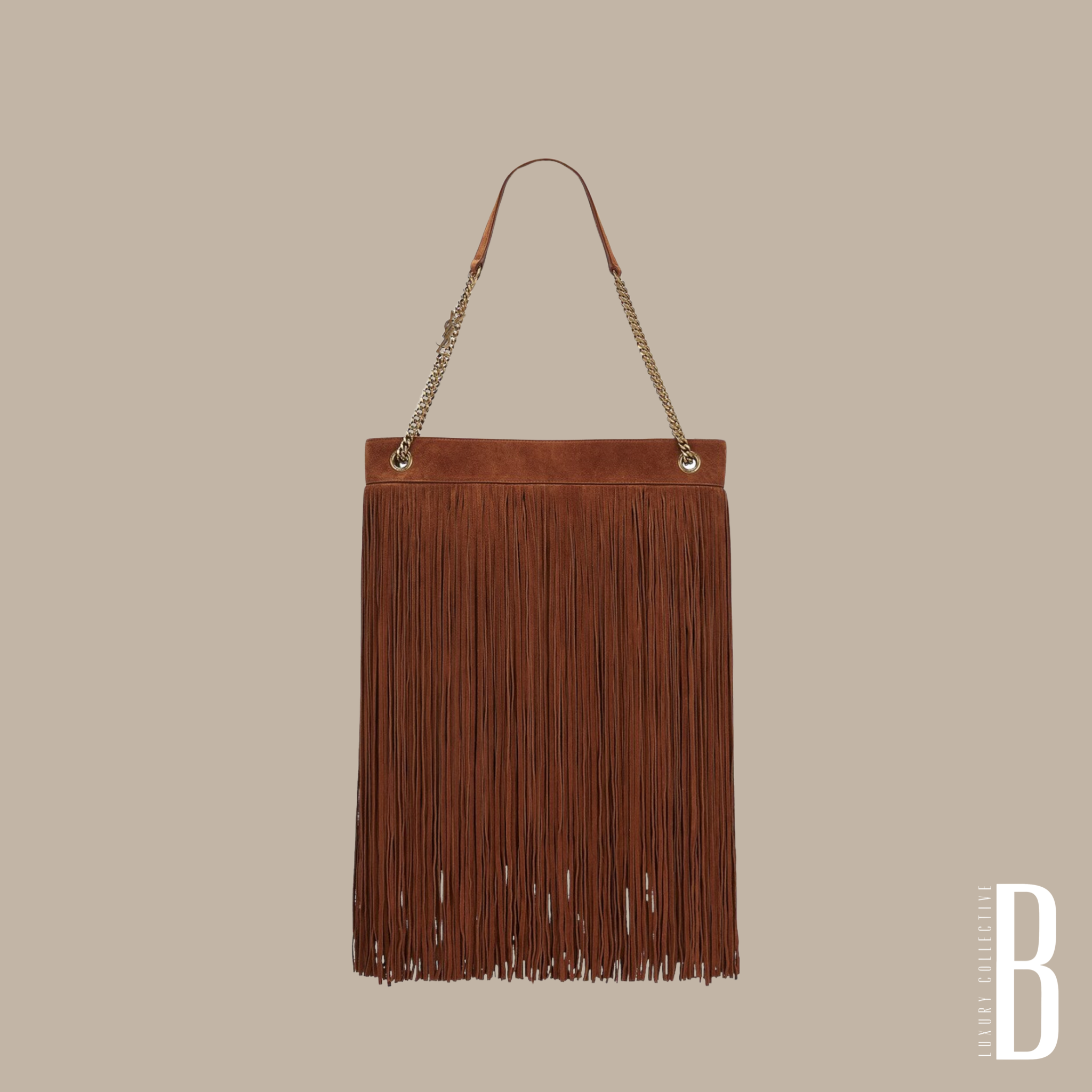 SAINT LAURENT 
Large Grace Hobo Bag In Brown