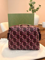 Gucci GG Supreme Shadow Toiletry Pouch Rosso Ancora Red