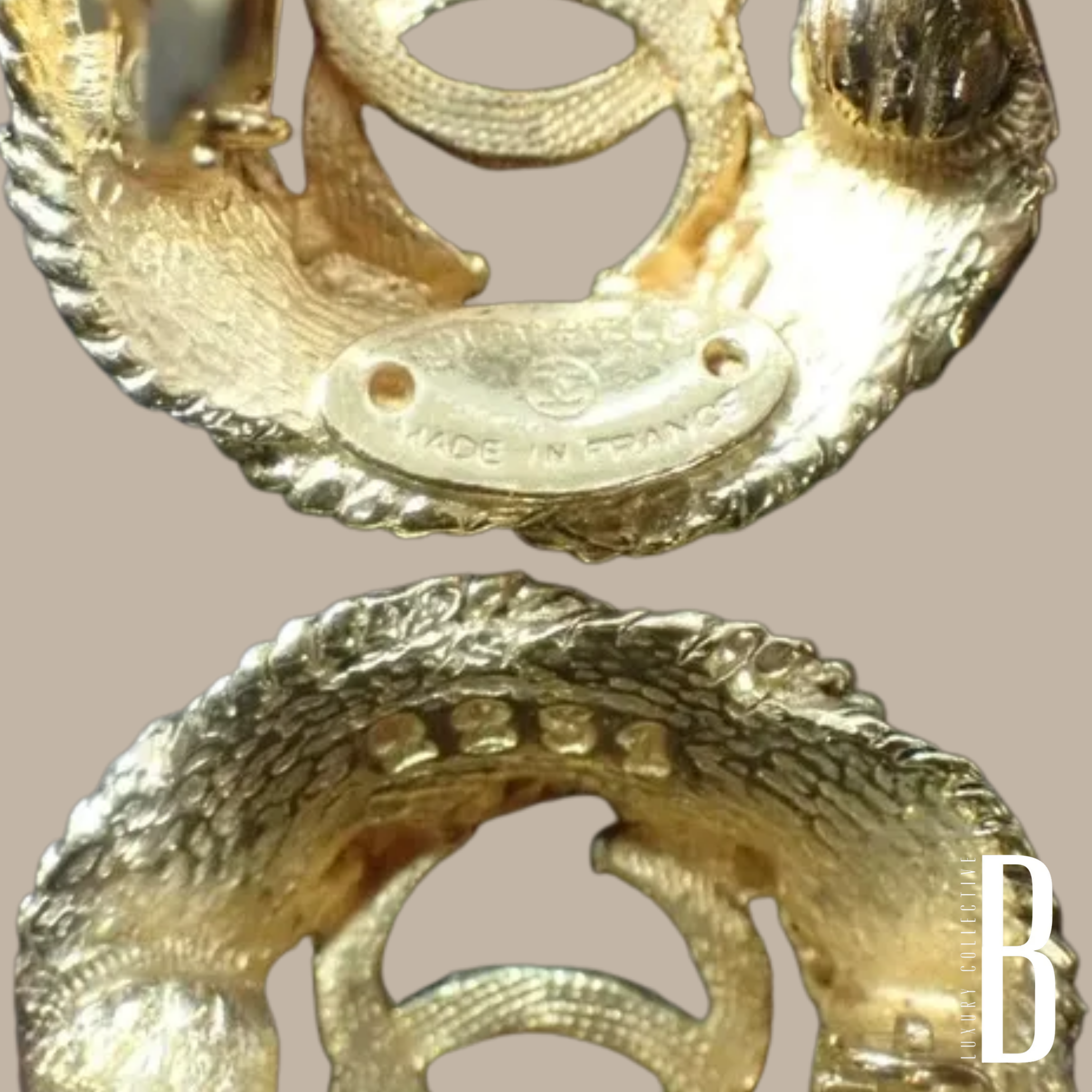 Chanel CC Logo Round Chain Clip-on Earring Gold