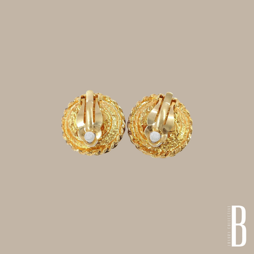 CHANEL Earring  Vintage Gold-Tone Metal