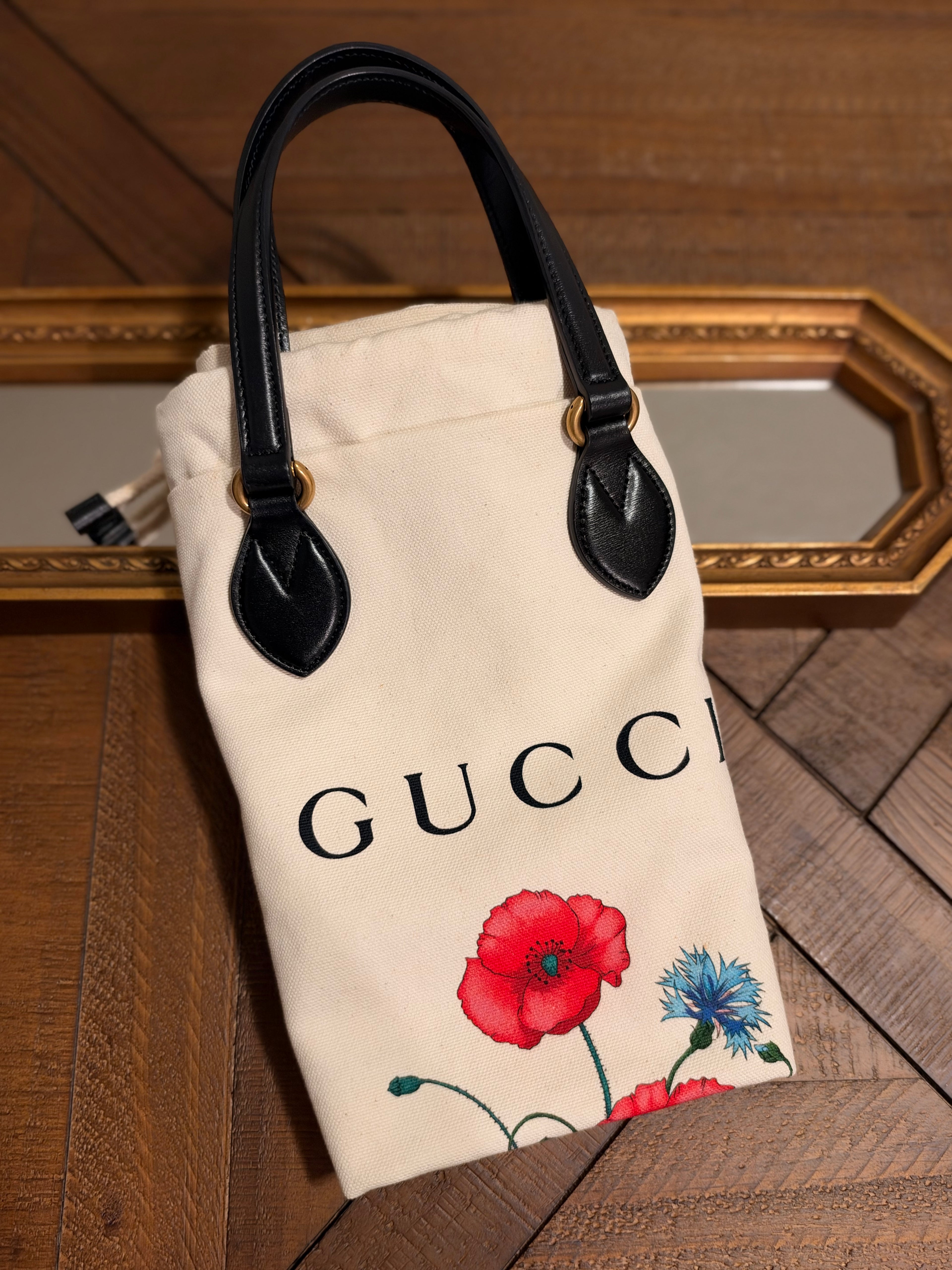 Gucci Chateau Marmont Drawstring Canvas Tote