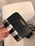 Burberry Nova Check Crossbody & Matching Zip Wallet Bundle