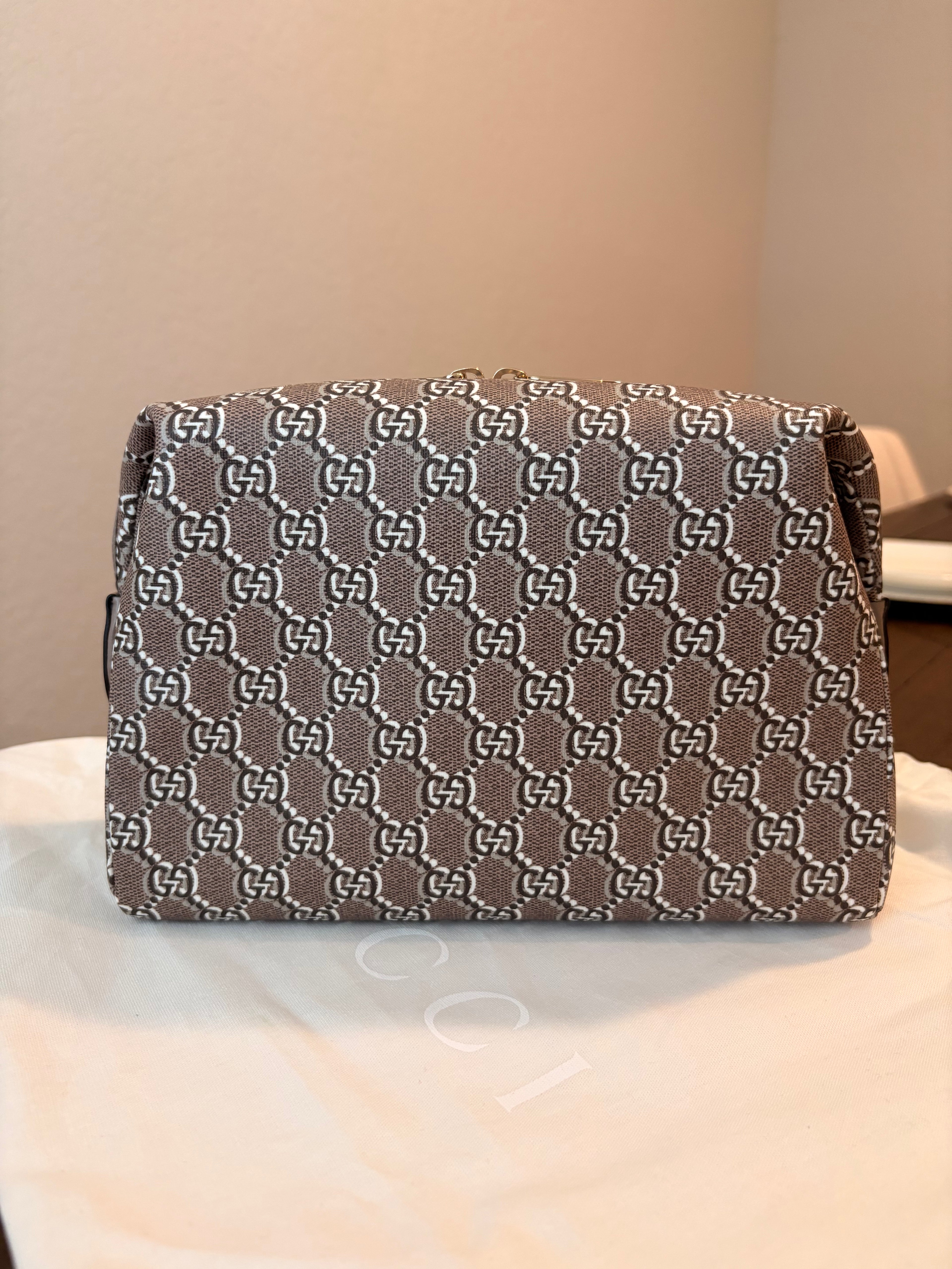 Gucci Pouch with GG Shadow – Beige