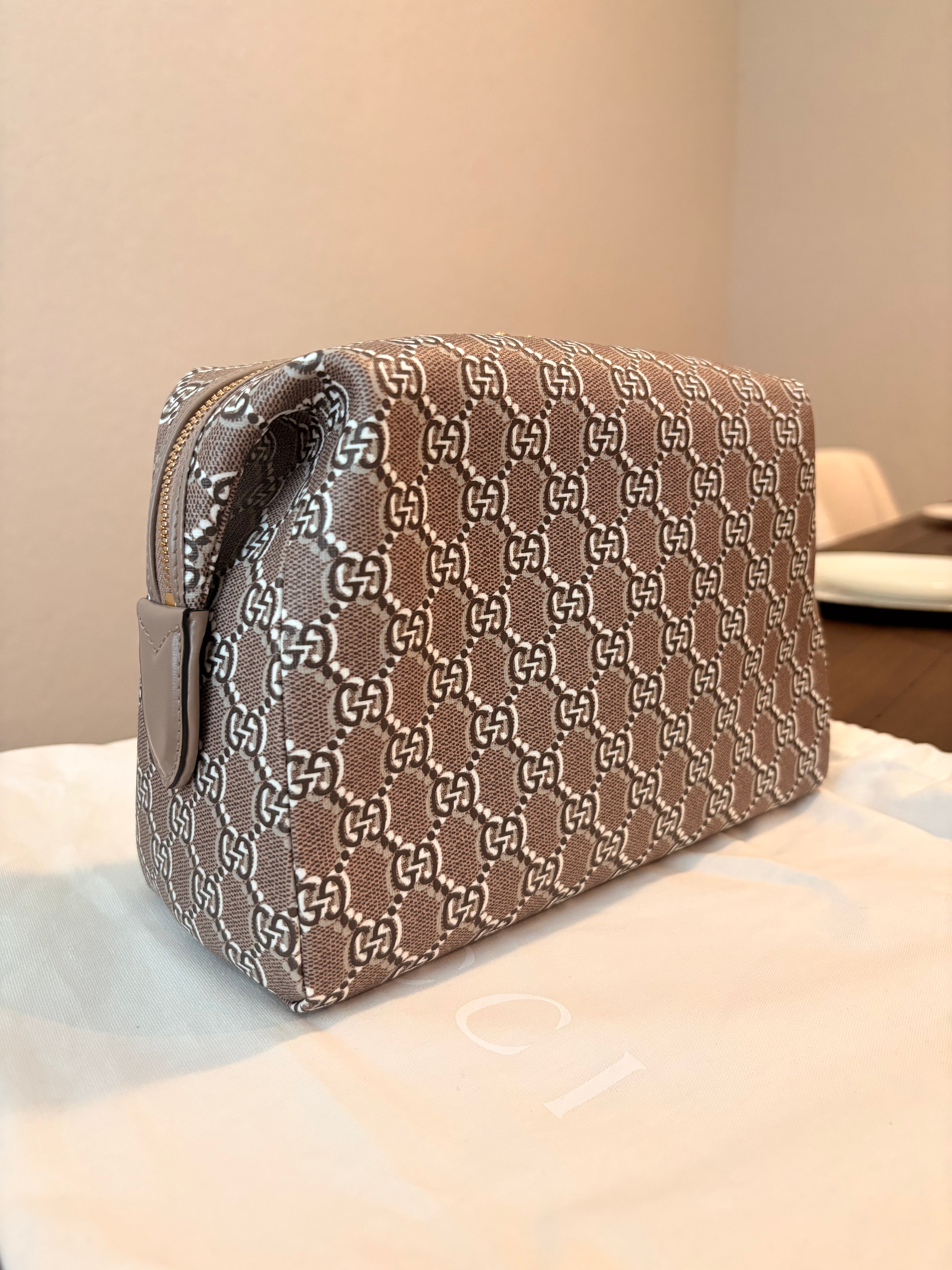 Gucci Pouch with GG Shadow – Beige