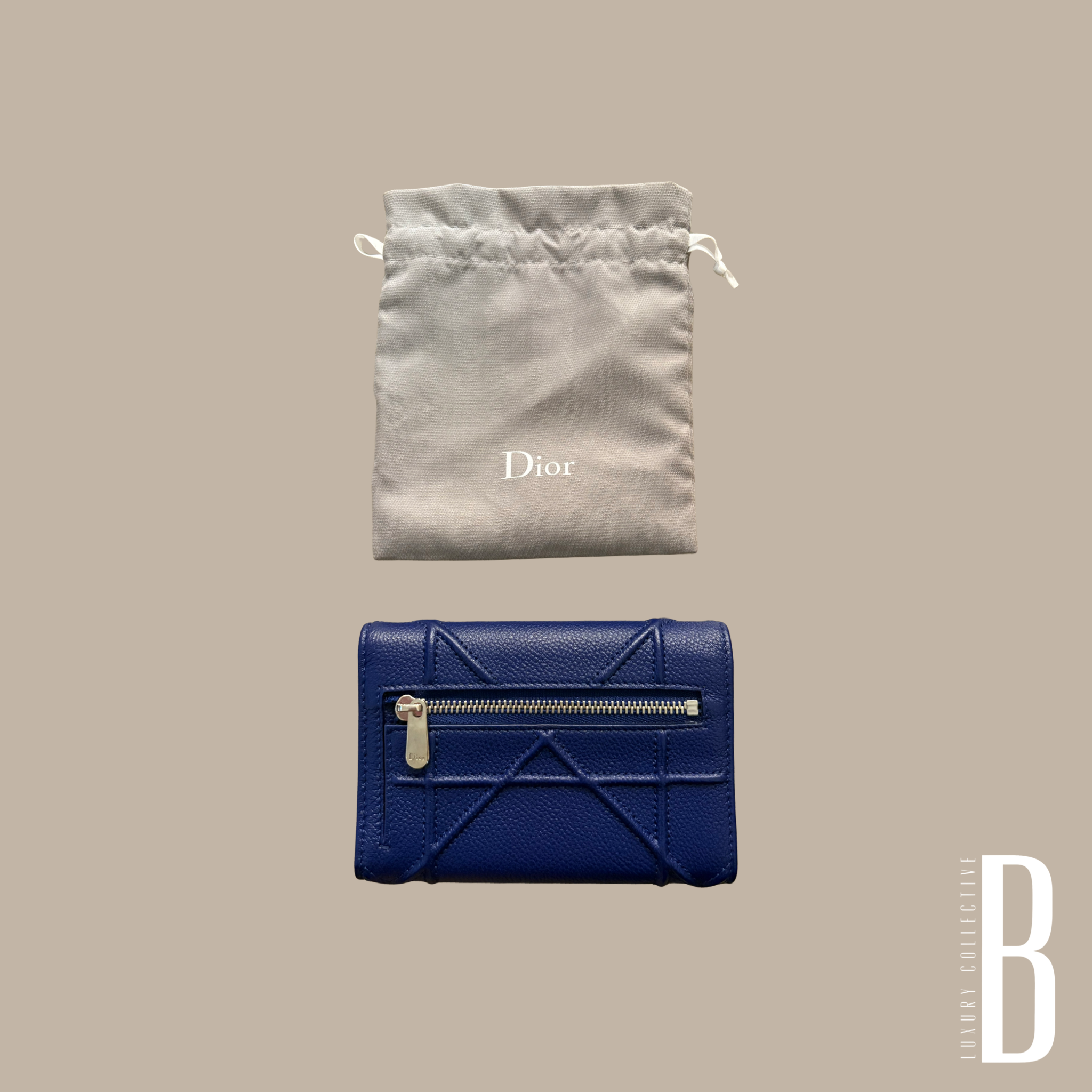 Christian Dior Blue Diorama Wallet