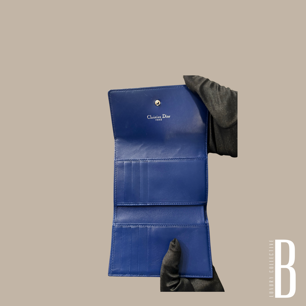 Christian Dior Blue Diorama Wallet