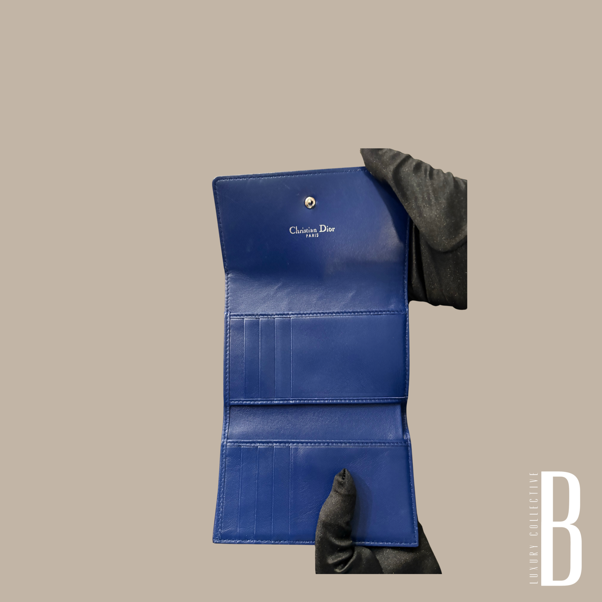 Christian Dior Blue Diorama Wallet