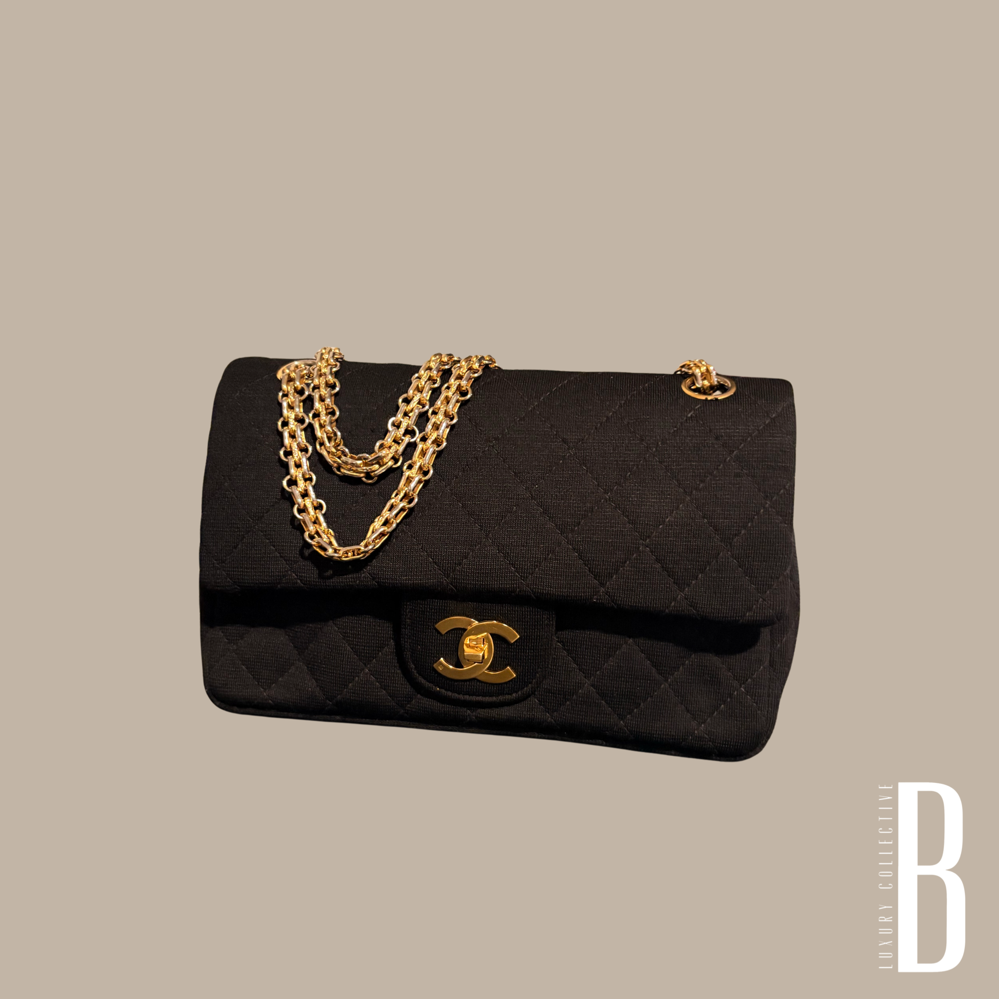 Vintage Chanel Jersey Double Flap Pre-1980s