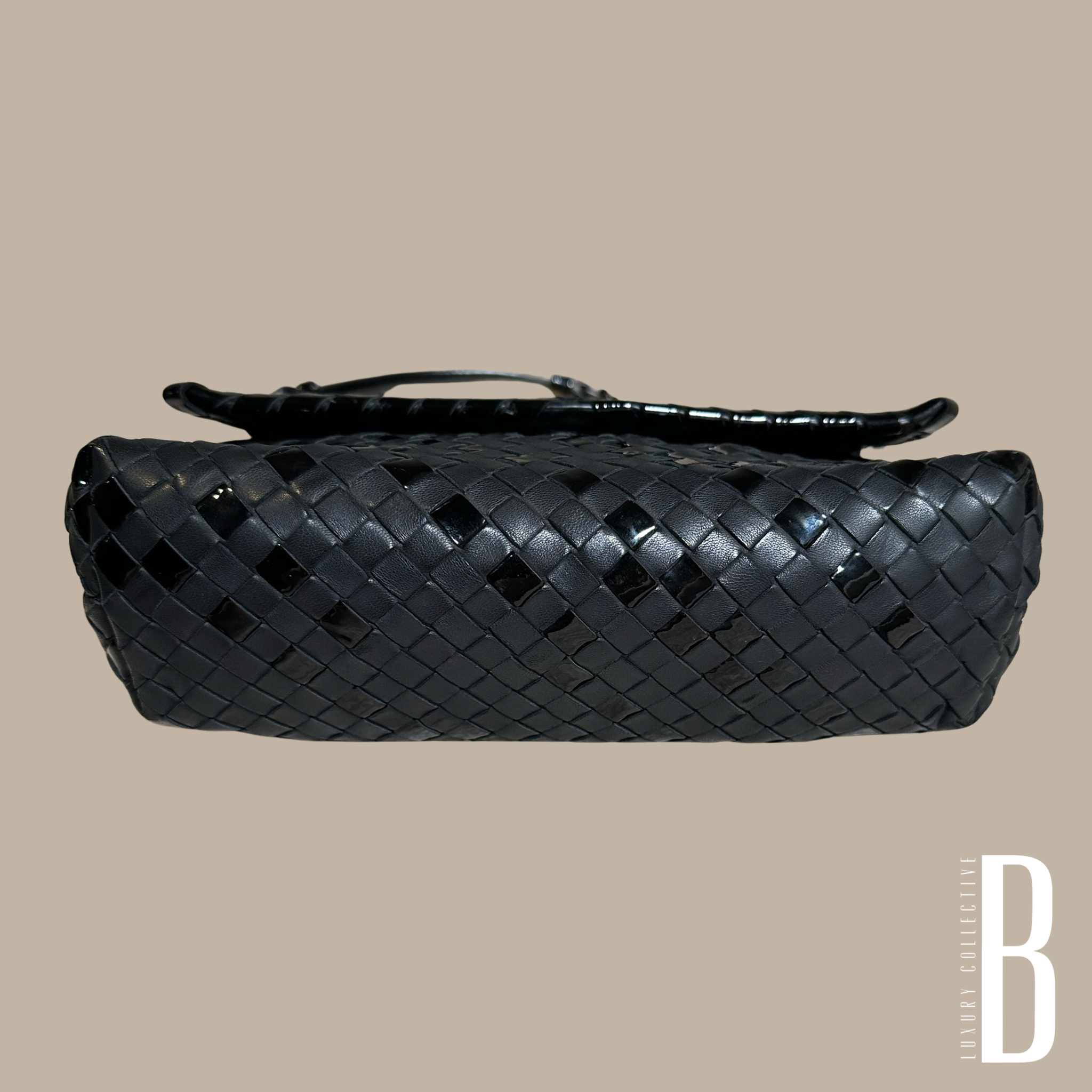 Bottega Veneta Black Leather Olimpia Shoulder Bag