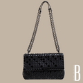 Bottega Veneta Black Leather Olimpia Shoulder Bag