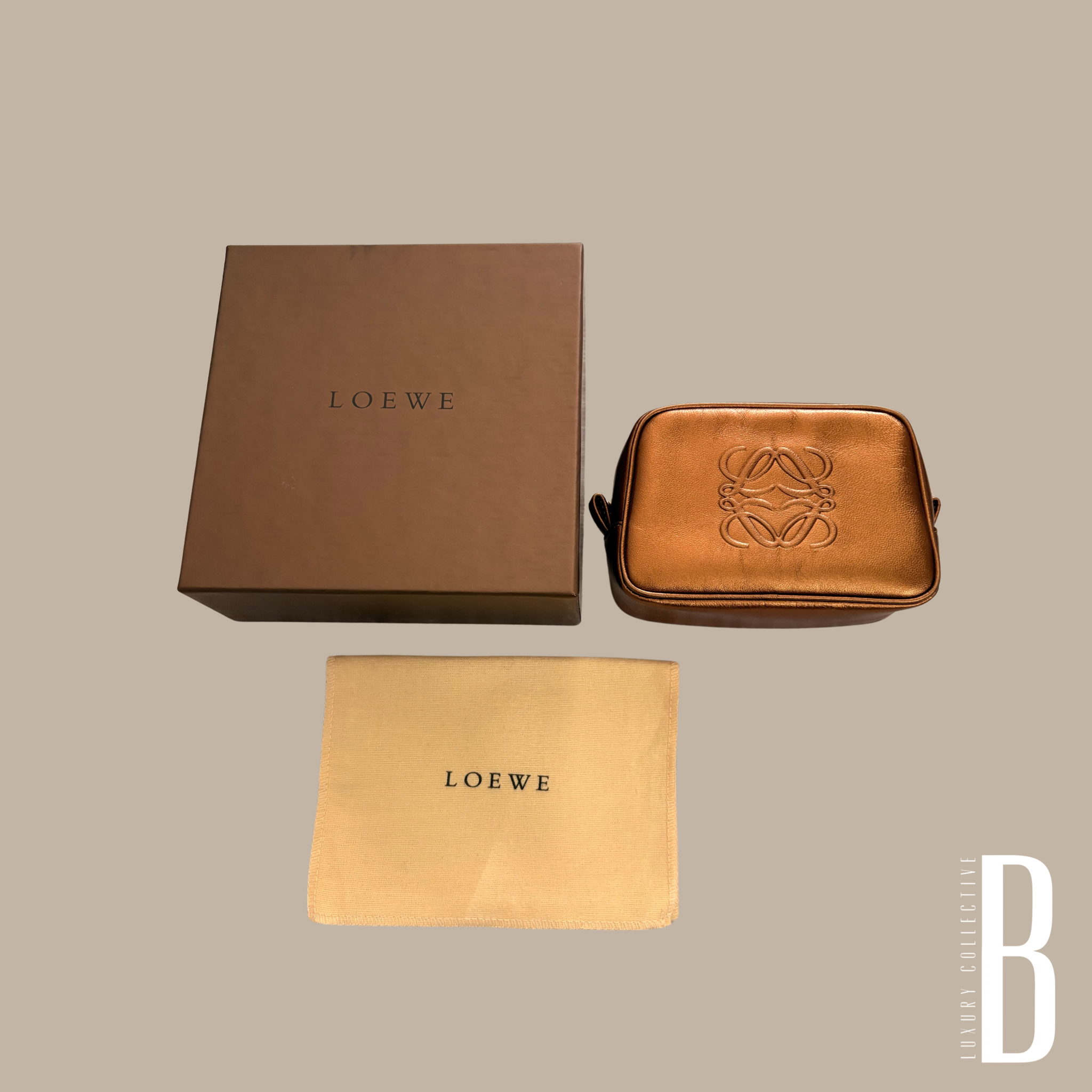 Loewe Anagram Pouch Bronze