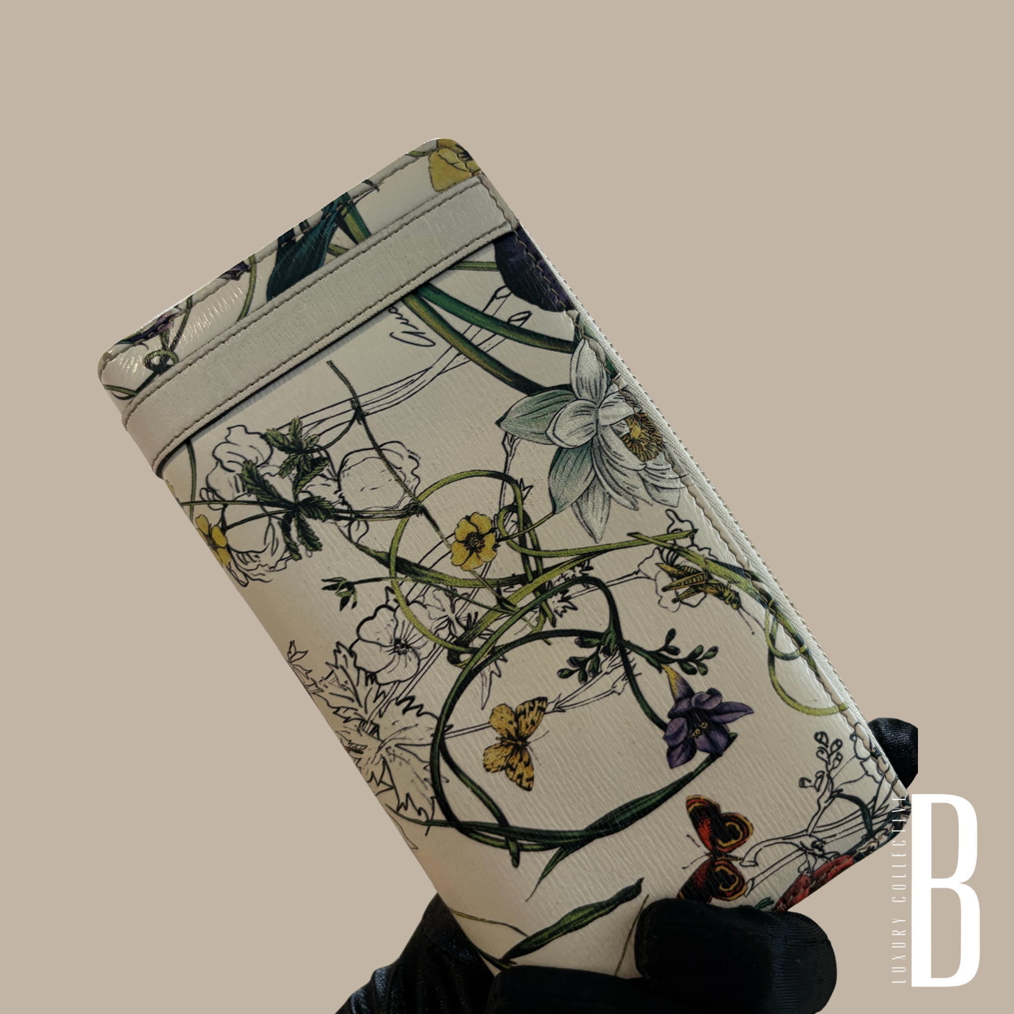 Gucci Flora Continental Zip Around Wallet