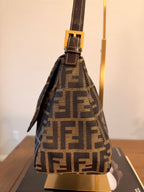 Vintage Fendi Zucca Mamma Baguette Shoulder Bag