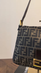 Vintage Fendi Zucca Mamma Baguette Shoulder Bag